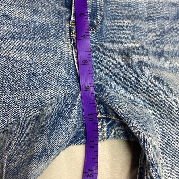 NWT Blank NYC Distressed high rise wide flare blue Jeans size 24 - Picture 8 of 12